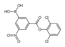 3-(2,6-dichlorophenoxycarbonyl)-5-nitrophenylboronic acid Structure