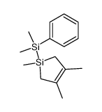 1-(dimethyl(phenyl)silyl)-1,3,4-trimethyl-2,5-dihydro-1H-silole结构式