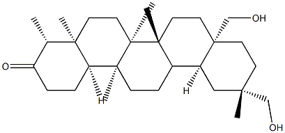 (20S)-28,30-Dihydroxy-D:A-friedooleanan-3-one结构式
