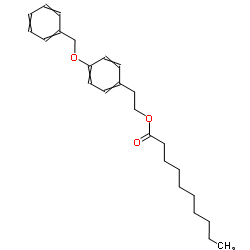 4-苄氧基苯基乙基葵酸酯结构式
