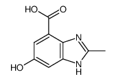 6-hydroxy-2-methyl-1(3)H-benzimidazole-4-carboxylic acid Structure