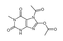 Xanthine,7-acetyl-8-hydroxy-1-methyl-,acetate (3CI) Structure