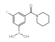 3-氟-5-(哌啶-1-羰基)苯基硼酸结构式
