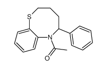 1-(5-phenyl-2,3,4,5-tetrahydro-1,6-benzothiazocin-6-yl)ethanone结构式