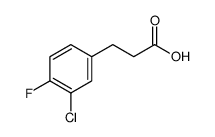 3-(3-氯-4-氟苯基)丙酸结构式