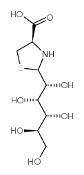 2-(d-gLuco-戊基羟基戊基)-4(r)-1,3-噻唑烷-4-羧酸结构式