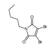 3,4-dibromo-1-pentylpyrrole-2,5-dione Structure