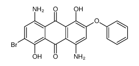 4,8-diamino-2-bromo-1,5-dihydroxy-6-phenoxyanthracene-9,10-dione结构式