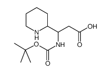 3-((叔丁氧基羰基)氨基)-3-(哌啶-2-基)丙酸结构式