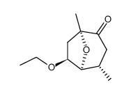 4-exo,6-endo-6-ethoxy-1,4-dimethyl-8-oxabicyclo<3.2.1>octan-2-one结构式