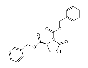 benzyl (4S)-3-(benzyloxycarbonyl)-2-oxoimidazolidine-4-carboxylate结构式