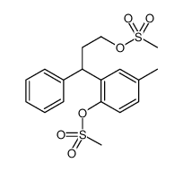 5-甲基-2-[(甲基磺酰基)氧基]-γ-苯基苯丙醇1-甲磺酸酯结构式