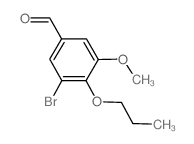3-溴-5-甲氧基-4-丙氧基苯甲醛结构式