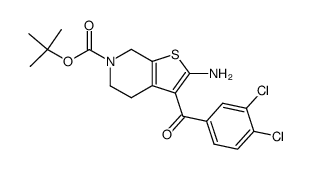 tert-butyl 2-amino-3-(3,4-dichlorobenzoyl)-4,7-dihydrothieno[2,3-c]pyridine-6(5H)-carboxylate结构式