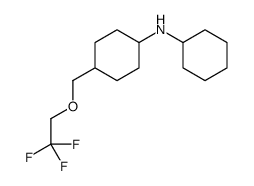 N-cyclohexyl-4-(2,2,2-trifluoroethoxymethyl)cyclohexan-1-amine结构式