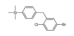 [4-[(5-bromo-2-chlorophenyl)methyl]phenyl]-trimethylsilane结构式