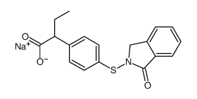 sodium 2-[4-(1,3-dihydro-1-oxo-2H-isoindol-2-ylthio)phenyl]butyrate Structure