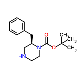 (R)-1-BOC-2-苄基哌嗪结构式