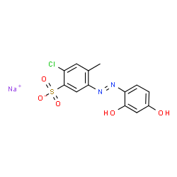 sodium 3-chloro-6-[(2,4-dihydroxyphenyl)azo]toluene-4-sulphonate Structure