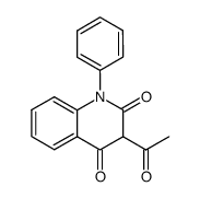 3-acetyl-1,2,3,4-tetrahydro-2,4-dioxo-1-phenylquinoline结构式