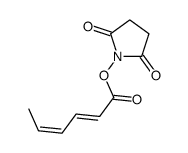 (2,5-dioxopyrrolidin-1-yl) hexa-2,4-dienoate Structure