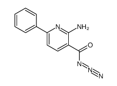 2-amino-6-phenyl-nicotinoyl azide Structure