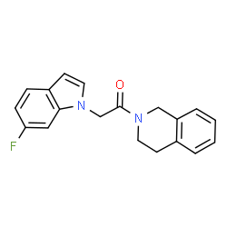 1-(3,4-dihydroisoquinolin-2(1H)-yl)-2-(6-fluoro-1H-indol-1-yl)ethanone Structure