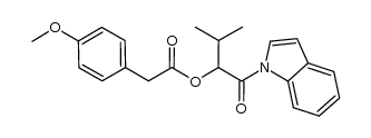 1-(1H-indolylcarbonyl)-2-methylpropyl (4-methoxyphenyl)acetate结构式