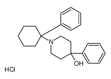 4-phenyl-1-(1-phenylcyclohexyl)piperidin-4-ol,hydrochloride Structure