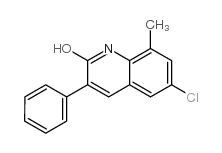 6-氯-8-甲基-3-苯基-2-喹啉醇结构式