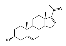 3β-Hydroxy-Δ5.16-pregnadienon-(20)结构式