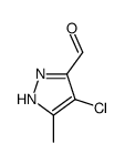 4-chloro-3-methyl-1H-pyrazole-5-carbaldehyde(SALTDATA: FREE) Structure