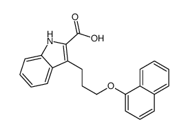 3-(3-(萘-1-基氧基)丙基)-1H-吲哚-2-羧酸结构式
