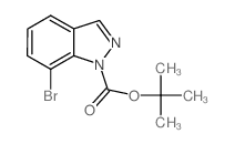 7-溴-1H-吲唑-1-羧酸叔丁酯结构式