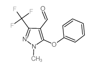 1-甲基-5-苯氧基-3-(三氟甲基)-1H-吡唑-4-羧醛结构式