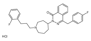 4-[(4-fluorophenyl)methyl]-2-[1-[3-(2-fluorophenyl)propyl]azepan-4-yl]phthalazin-1-one,hydrochloride Structure