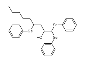 (Z)-1,1,4-Tris(phenylseleno)-3-nonene-2-ol结构式