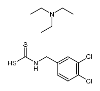 (3,4-dichloro-benzyl)-dithiocarbamic acid , compound with triethylamine Structure