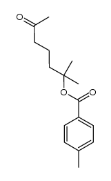 1,1-dimethyl-5-oxohexyl 4-methylbenzoate Structure