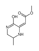 Acetic acid, (6-methyl-3-oxopiperazinylidene)-, methyl ester (9CI) Structure