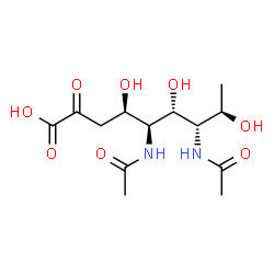 5,7-diacetamido-3,5,7,9-tetradeoxy-glycerogalacto-nonulosonic acid Structure