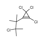 1,3,3-trichloro-2-(3-chloro-2,3-dimethylbutan-2-yl)cycloprop-1-ene结构式