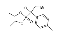 diethyl (2-bromo-1-hydroxy-1-(p-tolyl)ethyl)phosphonate Structure