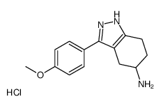3-(4-methoxyphenyl)-4,5,6,7-tetrahydro-1H-indazol-5-amine,hydrochloride Structure