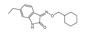 6-乙基-1H-吲哚-2,3-二酮-3-(O-环己基甲基肟)结构式