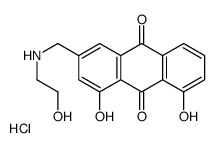 1,8-dihydroxy-3-[(2-hydroxyethylamino)methyl]anthracene-9,10-dione,hydrochloride Structure