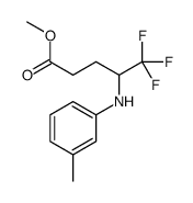 5,5,5-三氟-4-(间甲苯氨基)戊酸甲酯结构式