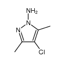 4-chloro-3,5-dimethyl-1H-pyrazol-1-amine结构式