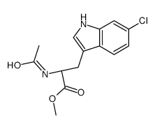 (R)-N-乙酰基-6-氯色氨酸甲酯结构式