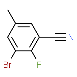 3-溴-2-氟-5-甲基苯甲腈结构式